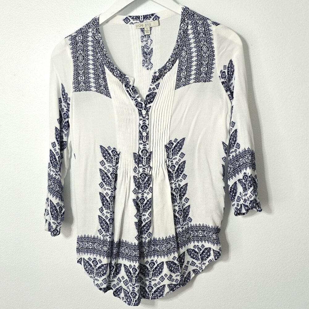 Pale Sky Boho Top Small